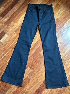 MOTHER Black Doozy Flare Jeans in Not Guilty